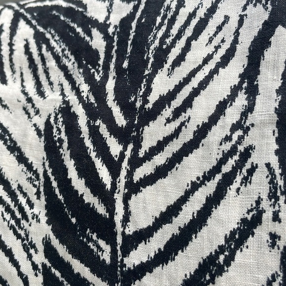 Cynthia Rowley 100% Linen Blouse Palm Leaf Shirt Mother of Pearl Plus Size 1X - Picture 16 of 16